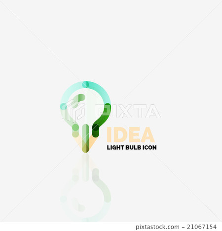 Logo, vector light bulb abstract linear geometric Logo, vector light bulb abstract linear geometric 21067154