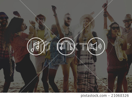 Teenagers Friends Beach Party Happiness Concept Teenagers Friends Beach Party Happiness Concept 21068326