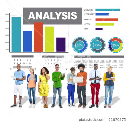 Analysis analyzing information bar graph data statisitc concept 21070375