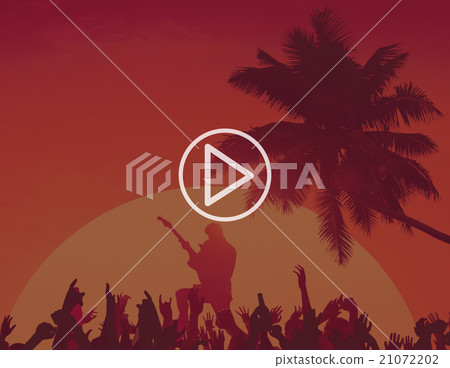 Audio Button Play Start Symbol Digital Control Icon Concept 21072202