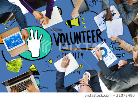 Volunteer Charity Help Sharing Giving Donate Assisting Concept 21072496