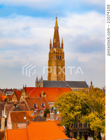 Church of Our Lady tower in Bruges Church of Our Lady tower in Bruges 21074108