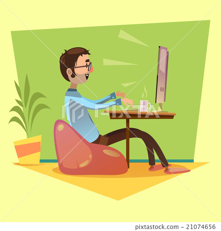 Programmer Working Illustration Programmer Working Illustration 21074656
