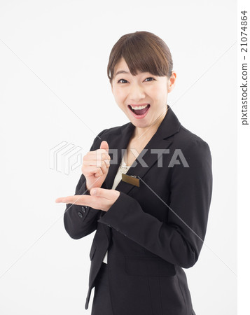 Business woman hanging with a smile Business woman hanging with a smile 21074864