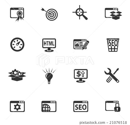 seo and development icon set 21076518