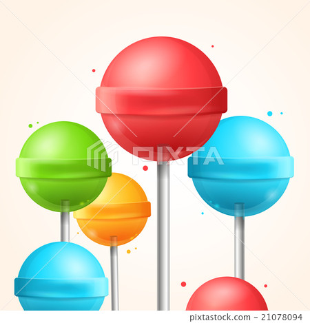 Sweet Candy Colorful Lollipops Background. Vector Sweet Candy Colorful Lollipops Background. Vector 21078094