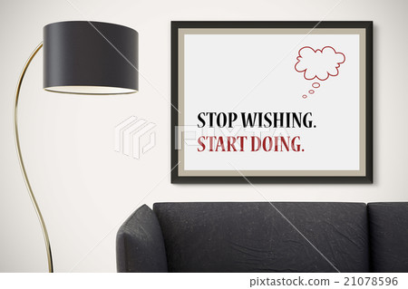 Inspirational Motivating Quote on Picture Frame. 21078596