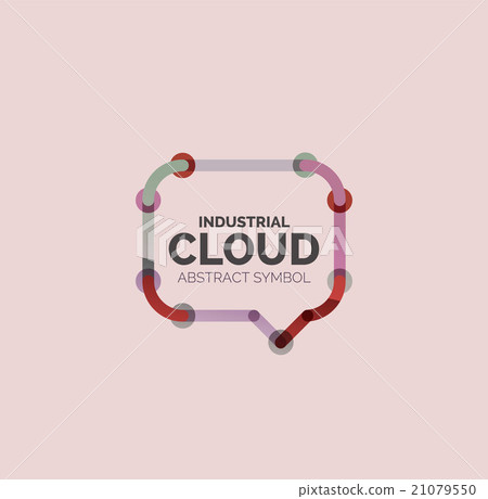 Flat linear design speech cloud logo. Talk bubble Flat linear design speech cloud logo. Talk bubble 21079550