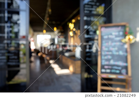 Blur front window coffee shop 21082249