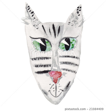 Watercolor Cat Illustration 21084409