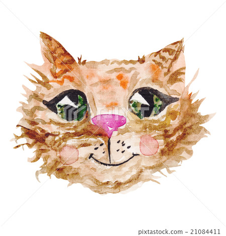 Watercolor Cat Face Watercolor Cat Face 21084411