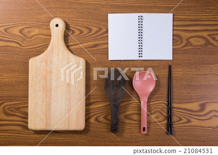 top view of recipe book 21084531