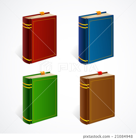 Vector old book icon set Vector old book icon set 21084948