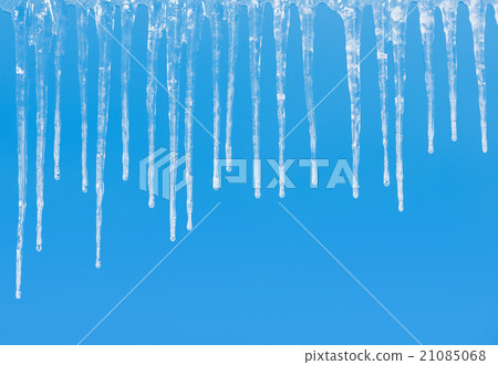 Icicles on a blue Icicles on a blue 21085068