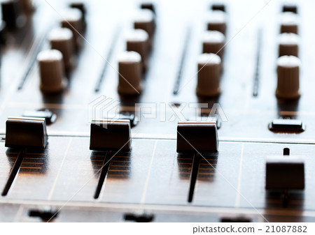 Sound mixer controller with knobs and sliders 21087882