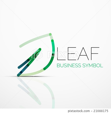 Vector abstract logo idea, eco leaf, nature plant 21088175