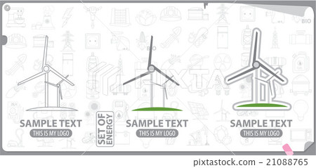 Logo wind generator or windmill 21088765