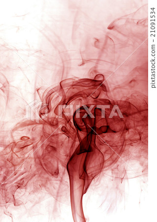 Toxic fumes red movement on white background. 21091534