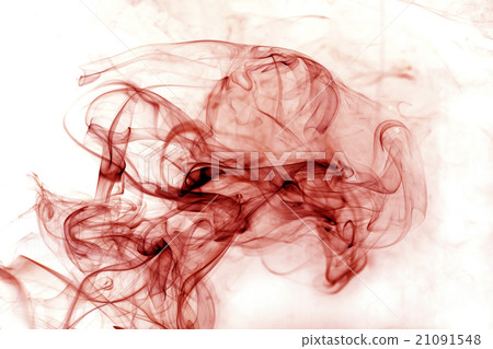 Toxic fumes red movement on white background. Toxic fumes red movement on white background. 21091548