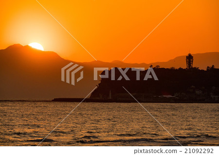 江之島的日落 21092292