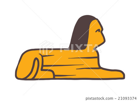 Traditional symbols of Egypt Sphinx head vector. Traditional symbols of Egypt Sphinx head vector. 21093374