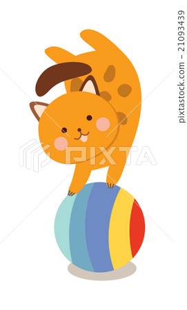 Set of cheerful circus playing cats vector Set of cheerful circus playing cats vector 21093439