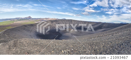 Hverfjall - crater of volcano, Iceland 21093467