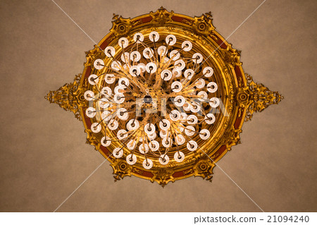 beautiful crystal chandelier in a theatre 21094240