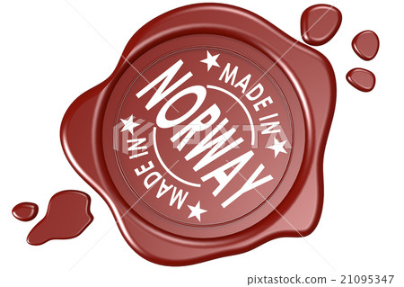 Made in Norway label seal isolated Made in Norway label seal isolated 21095347