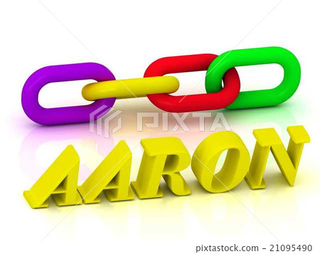 AARON- Name and Family of bright yellow letters 21095490