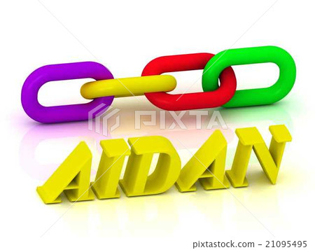 AIDAN- Name and Family of bright yellow letters AIDAN- Name and Family of bright yellow letters 21095495