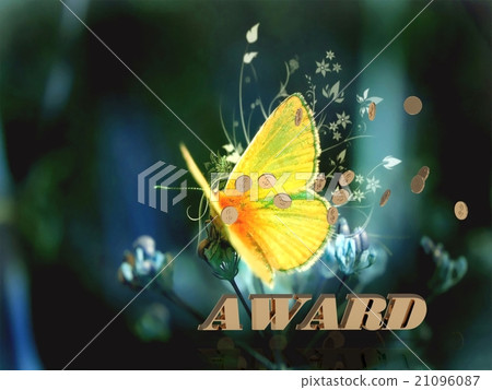 AWARD word, Bright beautiful moth or butterfly AWARD word, Bright beautiful moth or butterfly 21096087