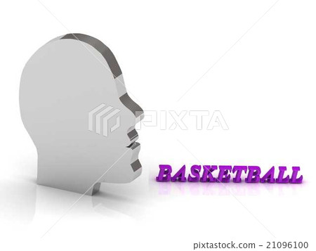 BASKETBALL bright letters and silver head mind 21096100