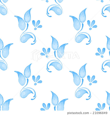 Abstract watercolor branch 2. Floral pattern.  21096849