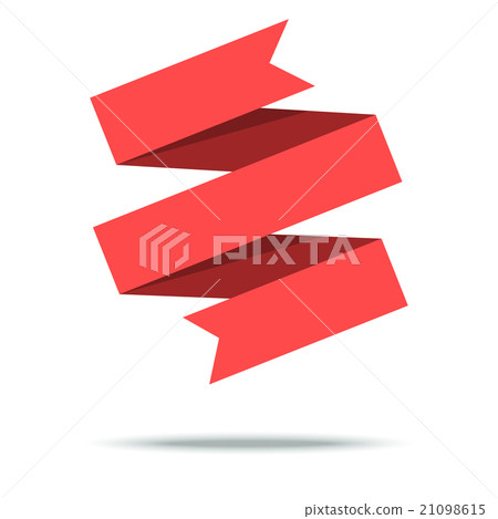 Red ribbon isolated on white background. Vector - Stock Illustration ...