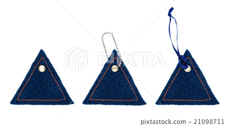 Set jean tags in the form of triangles Set jean tags in the form of triangles 21098711