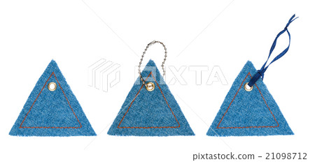 Set jean tags in the form of triangles Set jean tags in the form of triangles 21098712