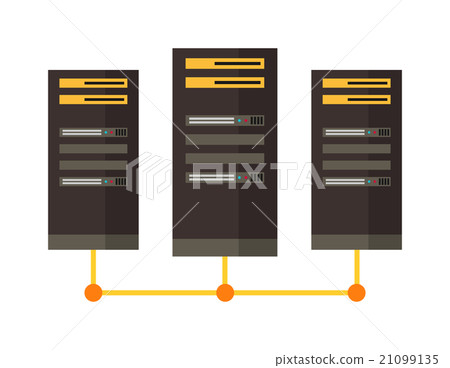 Computer server icon vector illustration - Stock Illustration [21099135 ...