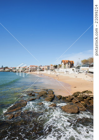 Beach in Resort Town of Cascais in Portugal 21099214