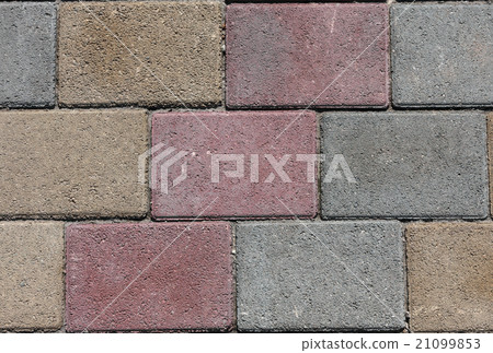 Closeup colorful bricks pavement 21099853