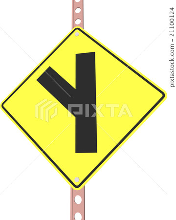 yellow roadsign isolated on white background yellow roadsign isolated on white background 21100124