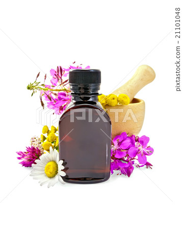 Oil with flowers and mortar 21101048
