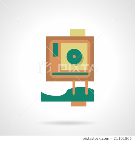 Flat color design action camera vector icon Flat color design action camera vector icon 21101865