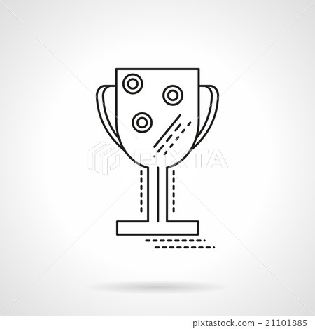 Winner cup flat line design vector icon - Stock Illustration [21101885 ...