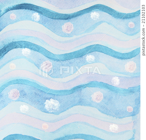 Abstract watercolor background with blue waves  21102103