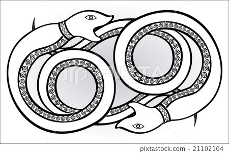 Decorative ethnic pattern in style of the legend Decorative ethnic pattern in style of the legend 21102104