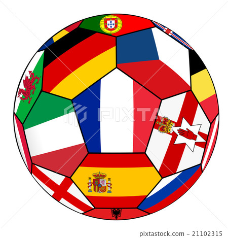 Ball with flag of France in the center 21102315