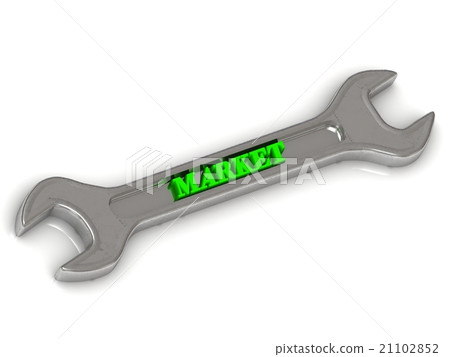 MARKET bright volume letter on silver metal MARKET bright volume letter on silver metal 21102852