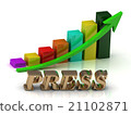 PRESS bright of gold letters and Graphic growth 21102871