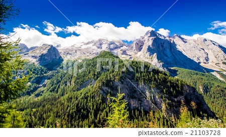 View of the massif of the Marmolada, Italy 21103728
